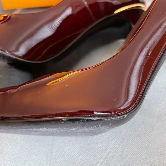 Louis Vuitton Burgundy Patent Leather Heels. 40 EU - Picture 5 of 8